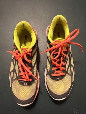 Under Armour Yellow and Orange Women's Running Sneakers